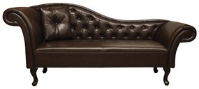 Ανάκλινδρο T.Chesterfield Niovi PU σκούρο καφέ 190x61x84Υ εκ. 190x61x84 εκ.