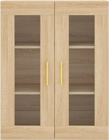 vidaXL Ντουλάπι Sonoma δρυς 69,5 x 34 x 180 εκ. από Επεξεργασμένο Ξύλο