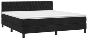 ΚΡΕΒΑΤΙ BOXSPRING ΜΕ ΣΤΡΩΜΑ ΜΑΥΡΟ 180X200 ΕΚ. ΒΕΛΟΥΔΙΝΟ 3141499