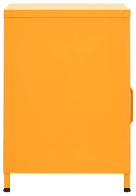 Κομοδίνο Μουσταρδί 35 x 35 x 51 εκ. από Ατσάλι - Κίτρινο