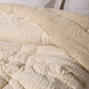Κουβερτοπάπλωμα Μονό (160x220) Das Home Sherpa 1394 Beige