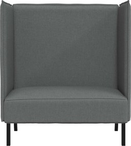 vidaXL Καναπές Υψηλής Πλάτης 101cm Σκούρο γκρι ύφασμα