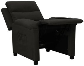 vidaXL Πολυθρόνα Ανακλινόμενη Μαύρη Υφασμάτινη
