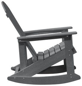 vidaXL Καρέκλα Σαλονάκι Adirondack Ανοιχτό Γκρι (73.5x92x90 εκ) από HDPE.