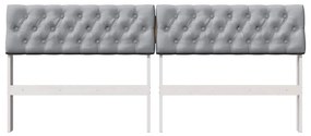 vidaXL Ταπετσαρισμένο κεφαλάρι Ανοιχτό γκρι 180 cm