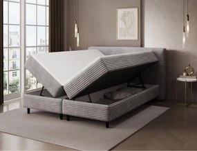 Επενδυμένο κρεβάτι Ciroko-Γκρι-180 x 200