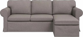 vidaXL Καναπές Taupe 215 x 138 x 80 εκ ύφασμα