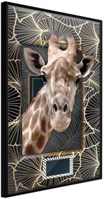 Αφίσα - Giraffe in the Frame - 20x30 - Μαύρο - Χωρίς πασπαρτού