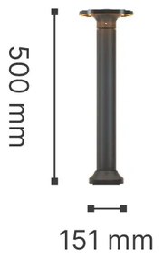 Φωτιστικό δαπέδου εξωτερικού χώρου Geneva LED 8W 3000K Outdoor Stand Light Black D:50cmx15.1cm (80400141) - ABS - 80400141