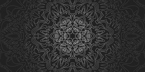 Εικόνα διακοσμητικό Mandala σε ασπρόμαυρο σχέδιο - 120x60
