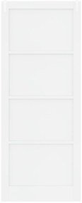 vidaXL Συρόμενη Πόρτα  με Σετ Υλικού Λευκή 93x232 cm Μασίφ Ξύλο Πεύκου