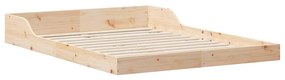 vidaXL Σκελετός Κρεβατιού Καφέ 120 x 200 cm Μασίφ ξύλο πεύκου