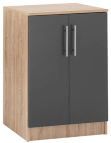 ΠΑΠΟΥΤΣΟΘΗΚΗ ΝΤΟΥΛΑΠΙ ΞΥΛΙΝΗ EMERIE HM2206.04 SONAMA-ΓΚΡΙ 60X40,5X80 εκ.