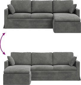 vidaXL Καναπές Σκούρο Γκρι