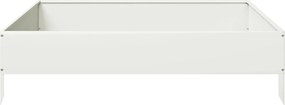 vidaXL Ζαρντινιέρα Υπερυψωμένη Λευκό 100x100x26 εκ. Ατσάλι