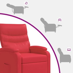 vidaXL Αναπαυτική Καρέκλα Κόκκινο Τεχνητό Δέρμα