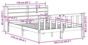 ΣΚΕΛΕΤΟΣ ΚΡΕΒ. ΧΩΡΙΣ ΣΤΡΩΜΑ ΛΕΥΚΟ 160X200 ΕΚ ΜΑΣΙΦ ΠΕΥΚΟ 3306585