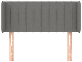 vidaXL Κεφαλάρι με Πτερύγια Σκούρο Γκρι 93x16x78/88 εκ. Υφασμάτινο