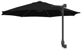 vidaXL Ομπρέλα Κήπου Μαύρο 248 x 248 x 148 εκ Πολυεστέρας, Χάλυβας