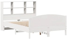 vidaXL Κρεβάτι Βιβλιοθήκη Χωρίς Στρώμα 120x200 εκ Μασίφ Ξύλο Πεύκο