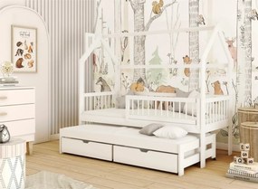 PAPI 80x170 white children's house bed Lano Furniture