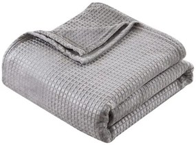 Beauty Home Κουβέρτα μονόχρωμη υπέρδιπλη Fleece Art 11555 220x240 Γκρι