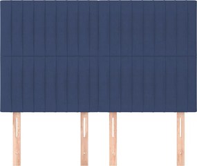 vidaXL Κεφαλάρι Μπλε 144x5x118/128 εκ. Ύφασμα