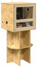 vidaXL Βάση Terrarium με ράφι Καφέ 40 x 40 x 50 cm OSB