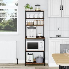 vidaXL Ράφι Κουζίνας 5 επιπέδων 60 x 40 x 168 εκ Επεξεργασμένο Ξύλο