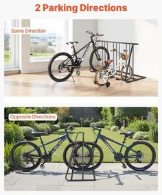 VEVOR Floor Bike Rack for 3-Inch Tire Width Grid Bike Rack 6-Bicycle Capacity