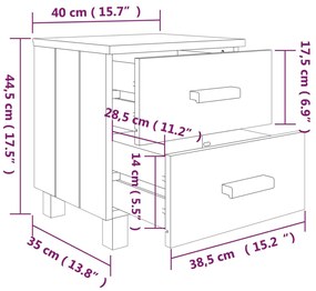 ΚΟΜΟΔΙΝΟ ΚΑΦΕ ΜΕΛΙ 40 X 35 X 44,5 ΕΚ. ΑΠΟ ΜΑΣΙΦ ΞΥΛΟ ΠΕΥΚΟΥ 340404