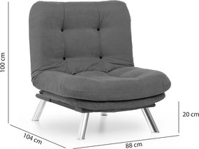 Πολυθρόνα Γκρι MISA SOLO 105x88x90