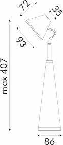 Επιτραπέζιο φωτιστικό γραφείου LED λευκό 6W 4000K ουδέτερο λευκό φως 300lm