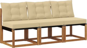 vidaXL 3 Τεμάχιο Εξωτερικός μεσαίος καναπές