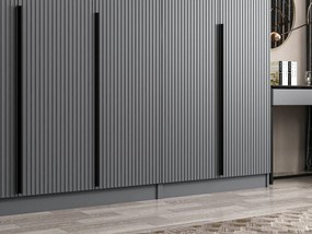 Επταφυλλη Ντουλαπα Ανθρακι KALEO PLUS 52x270x210