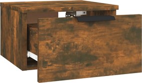 vidaXL Κομοδίνο Επιτοίχιο Καπνιστή Δρυς 34x30x20 εκ.