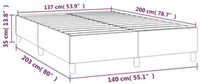 ΠΛΑΙΣΙΟ ΚΡΕΒΑΤΙΟΥ BOXSPRING ΣΚΟΥΡΟ ΓΚΡΙ 140X200 ΕΚ. ΥΦΑΣΜΑΤΙΝΟ 3120962