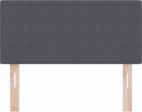vidaXL LED κεφαλάρι Σκούρο Γκρι 100 cm Υφασμάτινο Κορντουρά