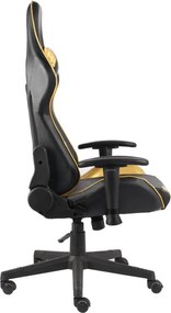 vidaXL Καρέκλα Gaming Περιστρεφόμενη Χρυσή PVC