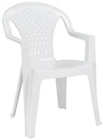 PORTOFINO Πολυθρόνα Στοιβαζόμενη Πλαστική Άσπρη 57x45x80 cm Ε351