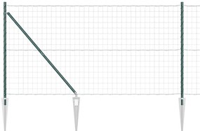 vidaXL Φράχτης με Στήλες. Πράσινο 1.2 x 25 m Ατσάλι