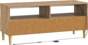 vidaXL Ντουλάπα LED Τηλεόρασης Artisan Δρυς Επεξεργασμένο Ξύλο