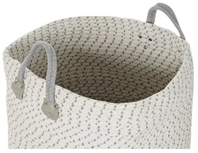 Σετ Καλαθιών DKD Home Decor Λευκό Γκρι Ανοιχτό Γκρι (2 Τεμάχια) (x2)