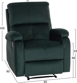 ΠΟΛΥΘΡΟΝΑ RELAX DIONI HM3296.05 ΠΡΑΣΙΝΟ ΒΕΛΟΥΔΟ 85x90x100Υεκ.