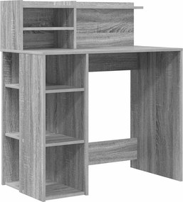 vidaXL Γραφείο Γκρίζο Σονομα 90 x 48 x 101,5 cm Επεξεργασμένο Ξύλο