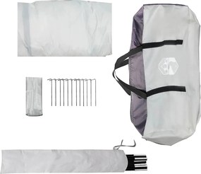 vidaXL Οικογενειακή Σκηνή Γκρι αδιάβροχη