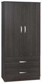 Intrahome Ντουλάπα ρούχων δίφυλλη Zelia Intrahome με 2 συρτάρια χρώμα wenge 79x42x180εκ | SKU: INTRAPA-350111110
