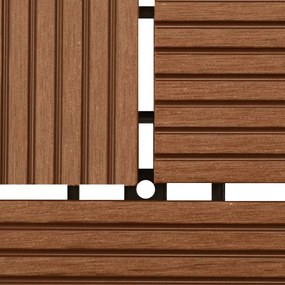 vidaXL Πλακάκια Deck 22 τεμ. Καφέ 30 x 30 εκ. 2 μ² από WPC