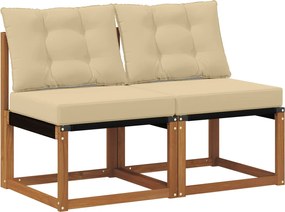 vidaXL 2 Τεμάχιο Εξωτερικός μεσαίος καναπές