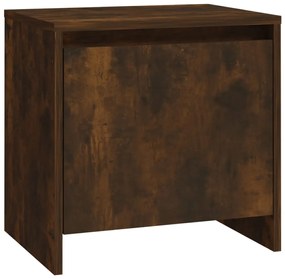 vidaXL Κομοδίνο Καπνιστή Δρυς 45x34x44,5 εκ. από Επεξεργασμένο Ξύλο